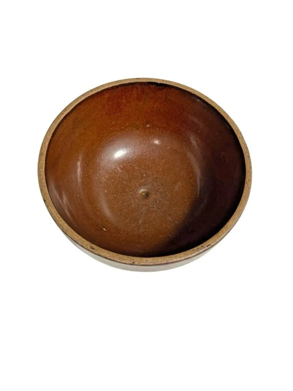 Red Wing Stoneware Brown Crock Advertising Bowl Columbia Metal Products Chicago